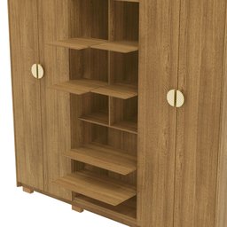 Guarda Roupas Noronha 6 Portas 100% Mdf Ideal para Ambientes Pequenos:nature - 7