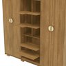 Guarda Roupas Noronha 6 Portas 100% Mdf Ideal para Ambientes Pequenos:nature - 7