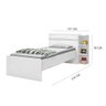 Cama Solteiro com Baú 2 Gavetas J&a Móveis Branco Jade 90x127x218 - 7