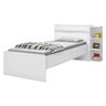 Cama Solteiro com Baú 2 Gavetas J&a Móveis Branco Jade 90x127x218 - 5