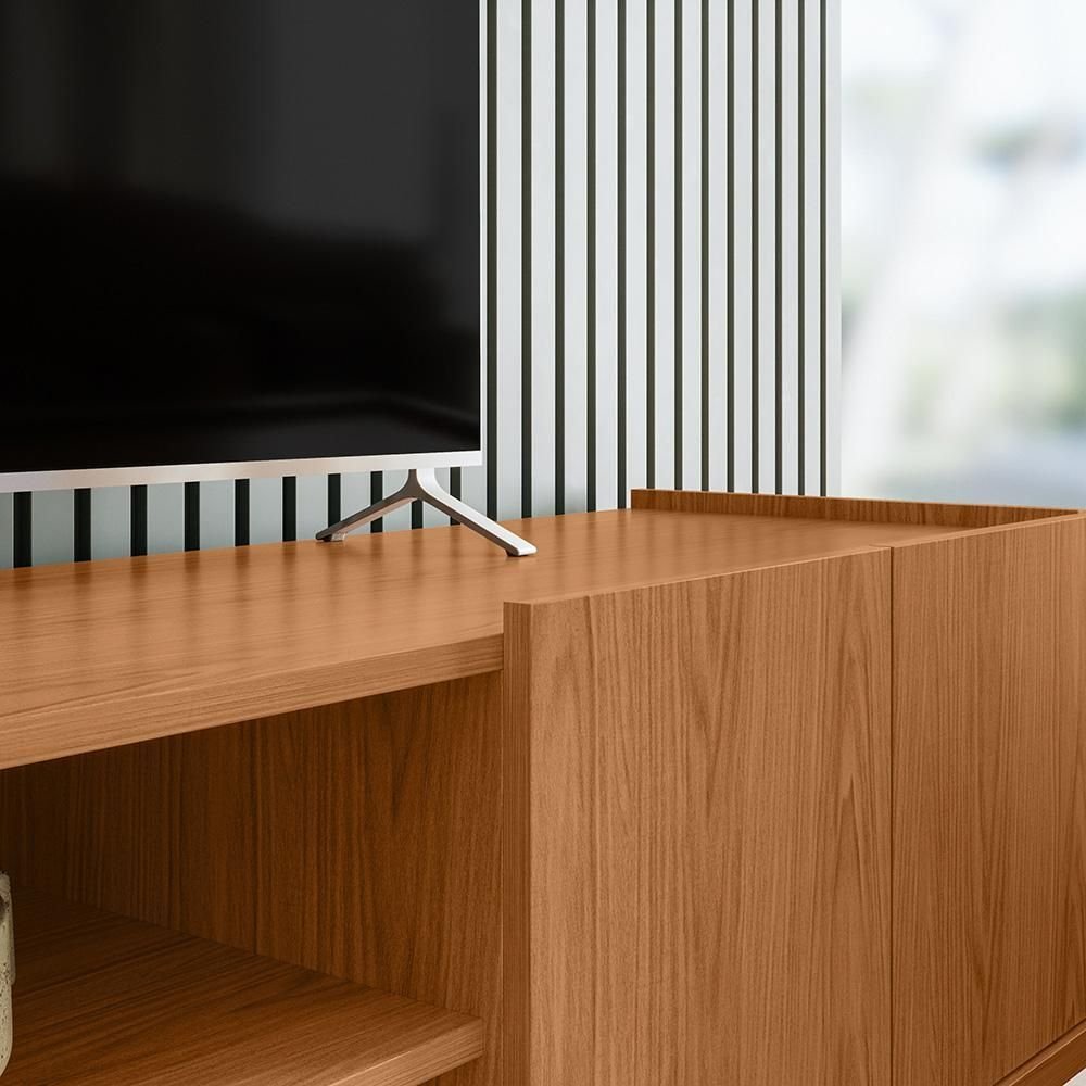 Rack Brazos para Tv até "75 4 Portas - Colibri - Freijo - 10