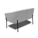 Ver imagem 4 de Sofá Namoradeira e 2 Poltronas Pé de Ferro Preto Stella Suede Cinza D03 - D'Rossi