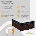 Ver imagem 3 de Cama Box Baú Casal Bipartido Suede com Colchão Molas Ensacadas Royal Air Marrom Royal
