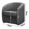 Conjunto 2 Poltronas Decorativas Conceito Orgânico Fly para Sala Bouclê Cinza Escuro Sofa Store - 8