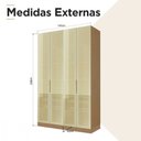 Ver imagem 2 de Cristaleira 4 Portas Vidro Reflecta Rodapé Nesher 70cm 100% MDF