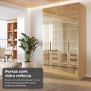 Ver imagem 5 de Cristaleira 4 Portas Vidro Reflecta Rodapé Nesher 70cm 100% MDF