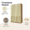 Ver imagem 4 de Cristaleira 4 Portas Vidro Reflecta Rodapé Nesher 70cm 100% MDF