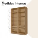 Ver imagem 3 de Cristaleira 4 Portas Vidro Reflecta Rodapé Nesher 70cm 100% MDF