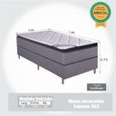 Ver imagem 2 de Cama Box com Colchão Solteiro Nobre Molas Ensacadas Cinza Bom Pastor Móveis 88cm