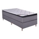 Ver imagem 1 de Cama Box com Colchão Solteiro Nobre Molas Ensacadas Cinza Bom Pastor Móveis 88cm