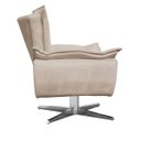 Ver imagem 3 de Poltrona Decorativa Giratória Gran Opala Base Estrela Metálica Suede Bege