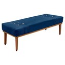 Ver imagem 6 de Kit Cabeceira Recamier Queen 1,60m Suede Azul Marinho