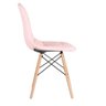 Kit 4 Cadeiras Eames Eiffel Botonê - Rosa - Base de Madeira Clara - 3