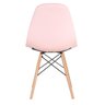 Kit 4 Cadeiras Eames Eiffel Botonê - Rosa - Base de Madeira Clara - 4