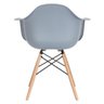 Cadeira Eames Daw - Cinza Médio - Madeira Clara - 3