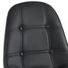 Kit 6 Cadeiras Estofadas Eames Eiffel Botonê - Preto - Base de Madeira Clara - 5