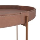 Ver imagem 4 de Mesa de Centro Décor 60cm em Couro Marrom Wisky - Móvebrinque