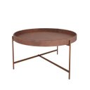 Ver imagem 1 de Mesa de Centro Décor 60cm em Couro Marrom Wisky - Móvebrinque