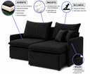 Ver imagem 2 de Sofá Madri Caixa Zero 180m - Preto
