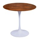 Ver imagem 1 de Mesa Saarinen Redonda Pau Ferro 107cm - Base Branca mgsaarinen