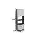 Ver imagem 3 de Paneleiro de Cozinha Amsterdam Ph 3141 Torre Quente C/ 2 Portas 2 Gavetas e 2 Nichos P/ Forno 70cm