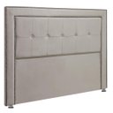 Ver imagem 1 de Cabeceira Estofada Ravena para Cama Box Queen Size 160cm Veludo Bege