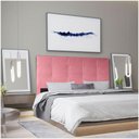 Ver imagem 4 de Cabeceira King 1,95m Roma Suede - Pallazio Cor Rosa