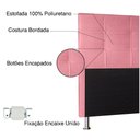 Ver imagem 2 de Cabeceira King 1,95m Roma Suede - Pallazio Cor Rosa