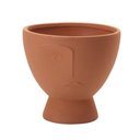 Ver imagem 3 de Cachepot Decorativo em Cerâmica Rosto Plantas Terracota 18 Cm M02 - D'Rossi