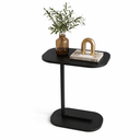 Ver imagem 7 de Mesa Lateral Elo de Apoio Industrial para Sofá ou Cama MDF e Pé em Aço Moderno Preto - Lh Móveis