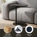Ver imagem 4 de Mesa Elo de Apoio Lateral Industrial para Sofá ou Cama Mdf e Pé em Aço