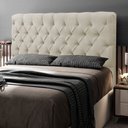 Ver imagem 2 de Cabeceira Cama Box Casal Queen Size Lylla 160cm Capitonê com Frame Sintético Bege - Abmaza