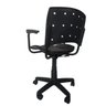Cadeira Secretária Giratória Ergoplax+ com Braços com Estofado Preta - 3