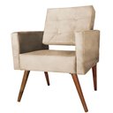 Ver imagem 2 de Kit 2 Cadeira Poltrona Consultório Escritório Recepção Reforçadas Vanessa Capuccino