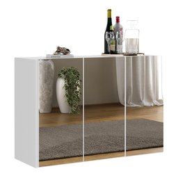 Aparador Buffet 3 Portas com Espelho Vegas Multimóveis MP1011 Branco - 3