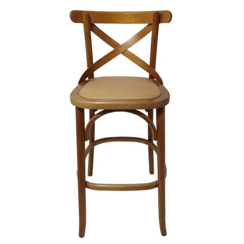 Kit 3 Banquetas Alta Bistro Maciça Rattan Gourmet Luxo