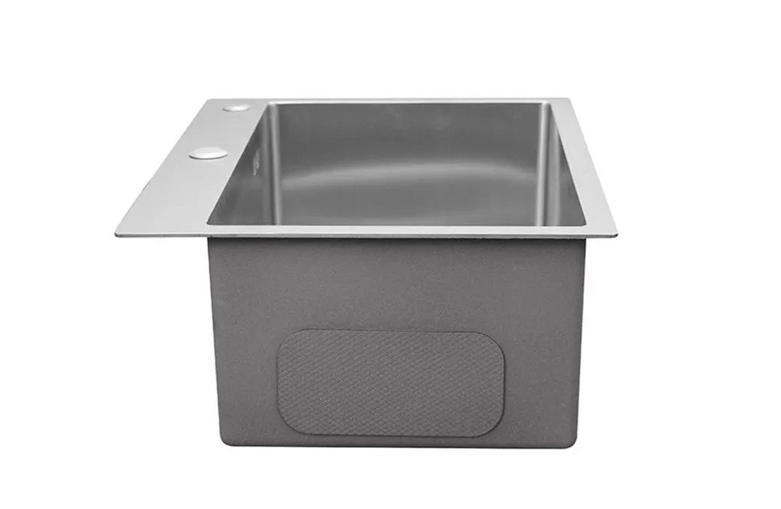Cuba Pia Aço Inox Gourmet Cozinha 60x45cm com Acessórios Cor Aço Escovado - 6