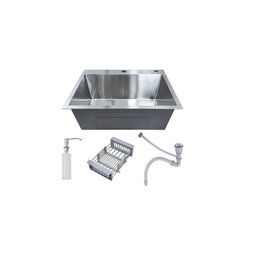 Cuba Pia Aço Inox Gourmet Cozinha 60x45cm com Acessórios Cor Aço Escovado - 1