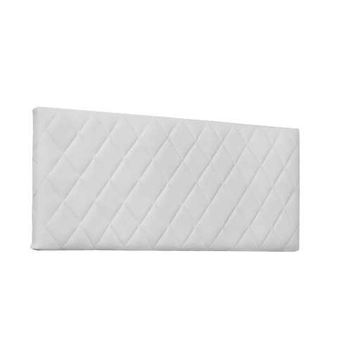 Cabeceira Painel Dubai Para Cama Box Solteiro 90 cm Corino Branco - D’Rossi