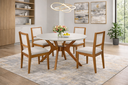 Ver imagem 1 de Mesa de Jantar 1,10 Red Vidro 4 Cad Mad Maciça Estofadas Telinha:off/off