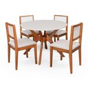 Ver imagem 4 de Mesa de Jantar 1,10 Red Vidro 4 Cad Mad Maciça Estofadas Telinha:off/off