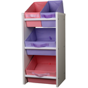 Ver imagem 3 de Organizador de Brinquedos Infantil Mini - Rosa e Lilás