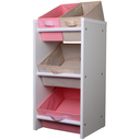 Ver imagem 1 de Organizador de Brinquedos Infantil Mini - Rosa e Bege Palha