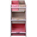 Ver imagem 2 de Organizador de Brinquedos Infantil Mini - Rosa e Bege Palha