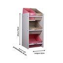 Ver imagem 4 de Organizador de Brinquedos Infantil Mini - Rosa e Bege Palha