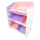 Ver imagem 3 de Organizador de Brinquedos Infantil Médio Montessoriano Rosa e Lilás