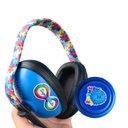 Ver imagem 2 de Abafador de Ruidos para Autistas Azul 11 Db Arco Colorido + Brinquedo Iô Iô