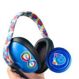 Abafador de Ruidos para Autistas Azul 11 Db Arco Colorido + Brinquedo Iô Iô - 2