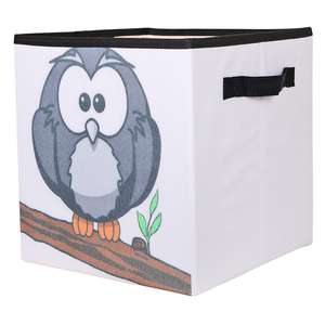 Caixa Organizadora de Brinquedos Estampada 28x30x28cm Cor:corujinha