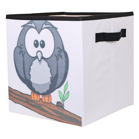 Caixa Organizadora de Brinquedos Estampada 28x30x28cm Cor:Corujinha
